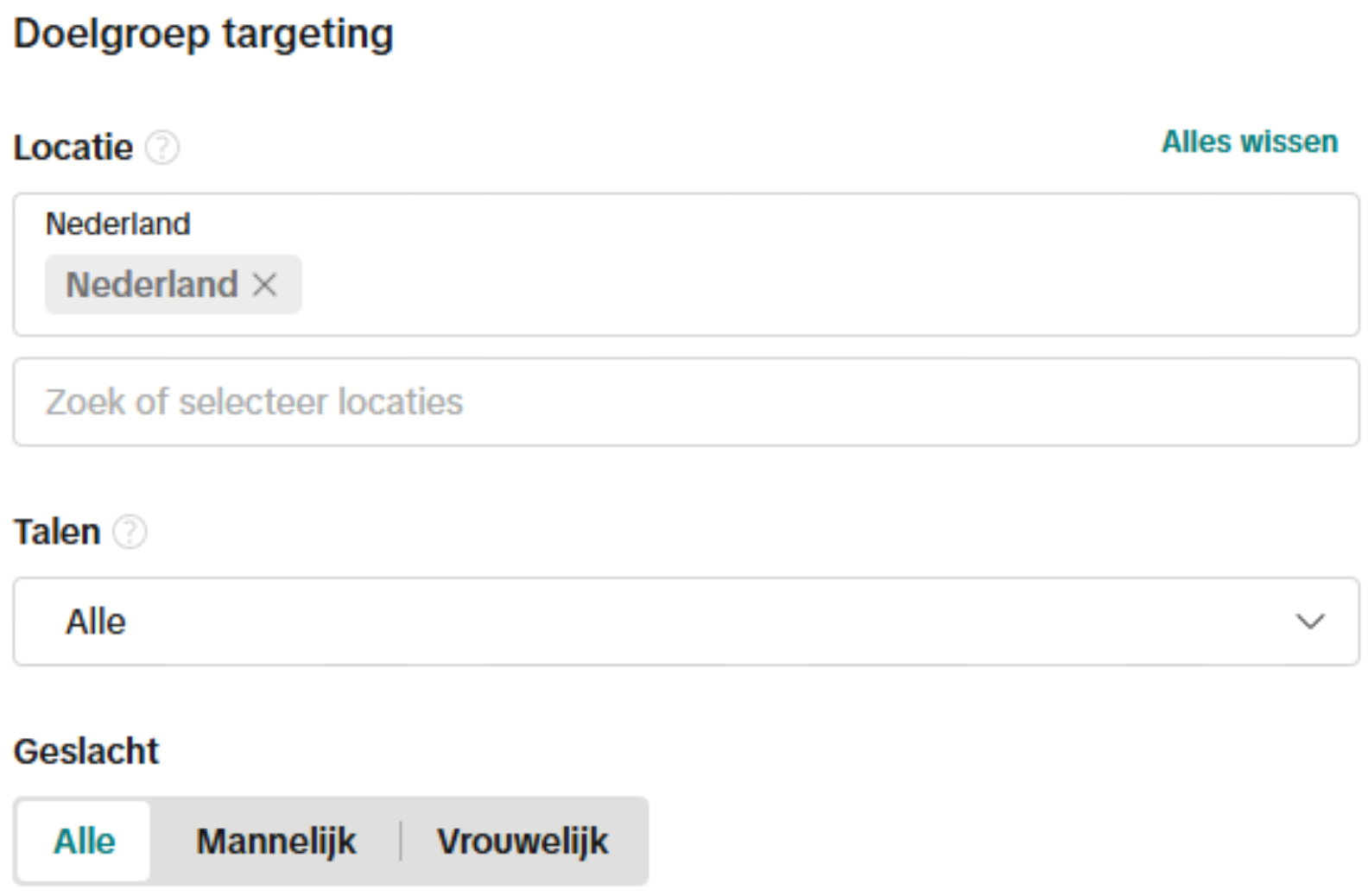 Doelgroep targeting Tik Tok
