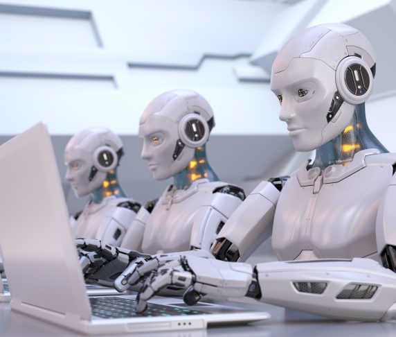 Robots working with laptop 2021 08 27 14 33 48 utc